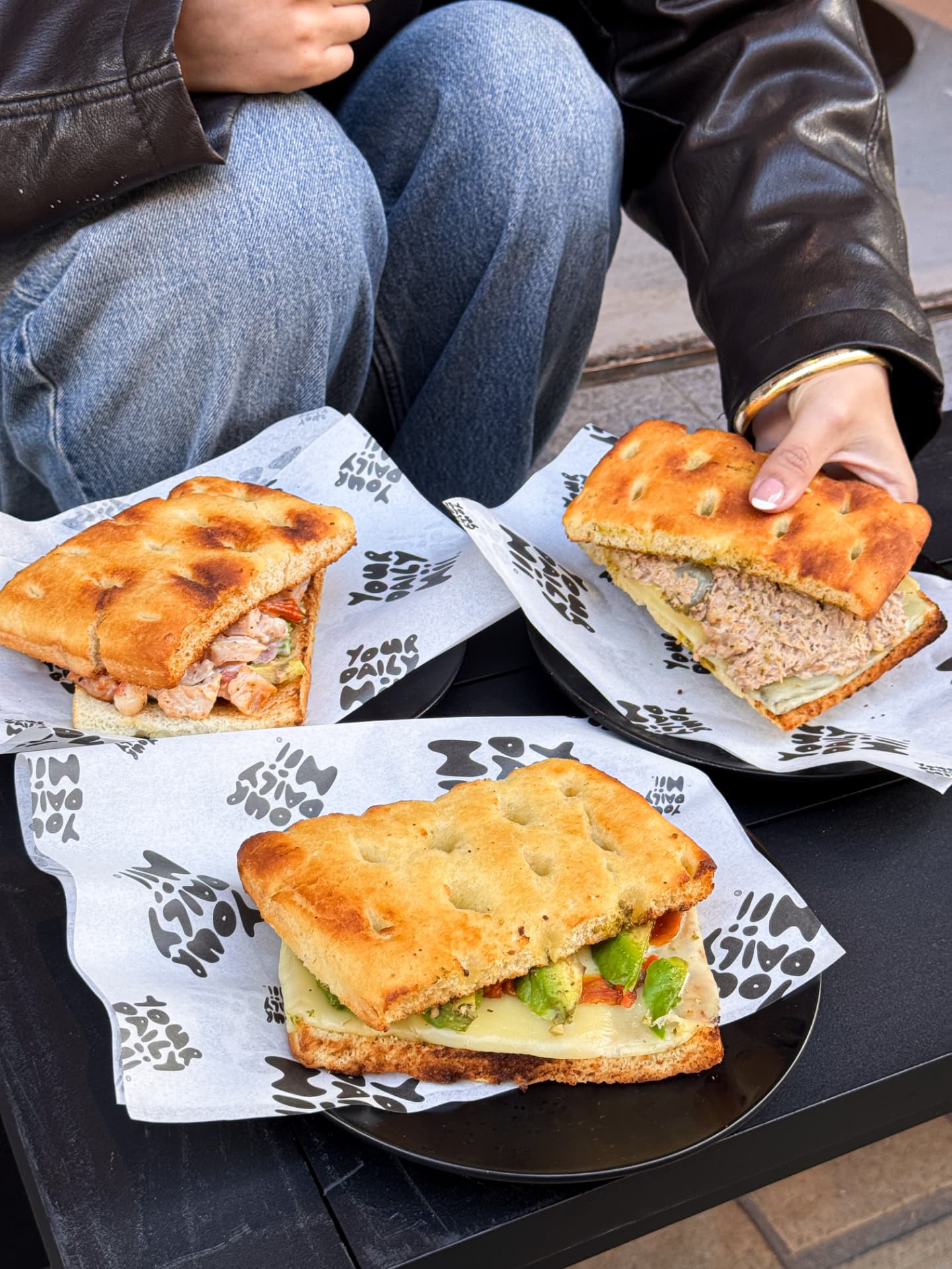 Focaccia sandwiches shot on iPhone for a Leeds cafe
